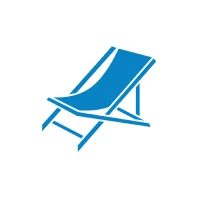 Blue lounge chair illustration