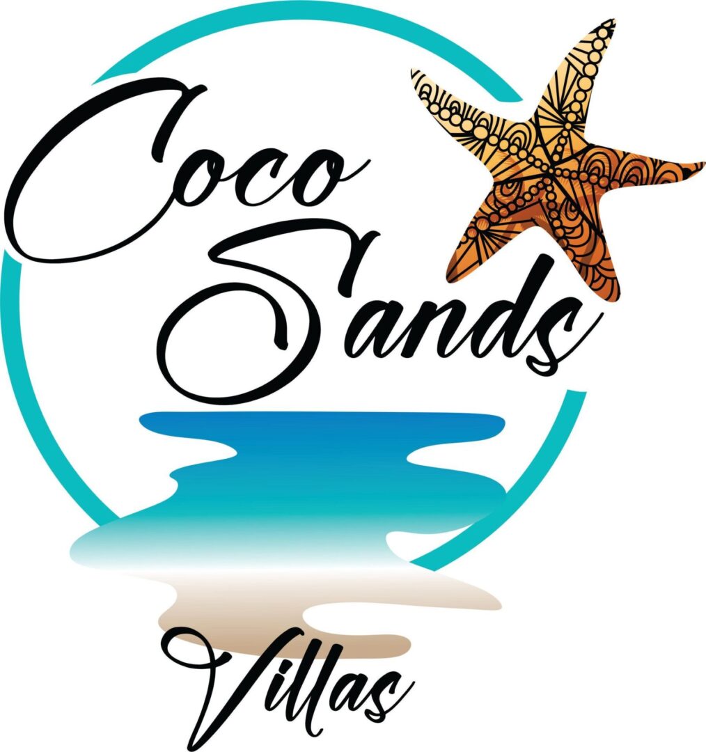 Logo featuring a starfish and the name Coco Sands Villas.